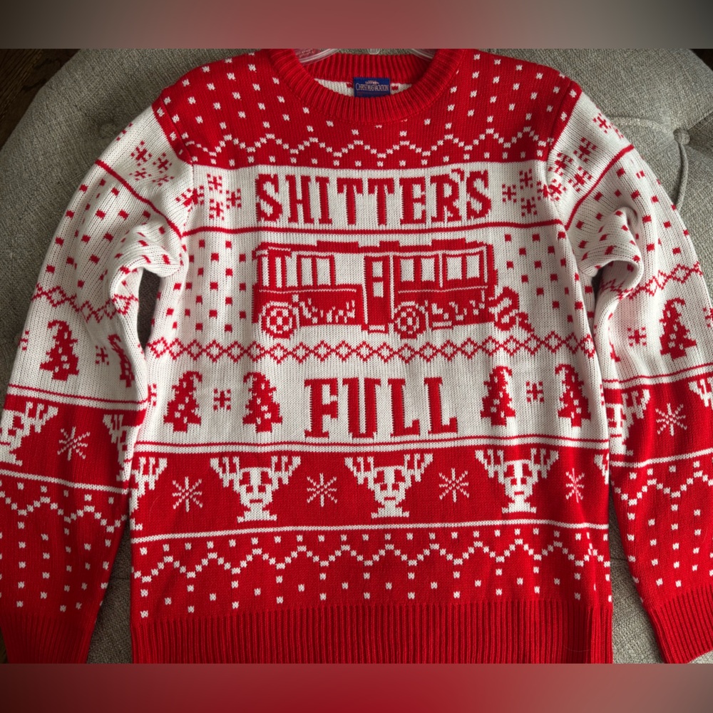 Red and White Holiday Christmas Vacation Sweater